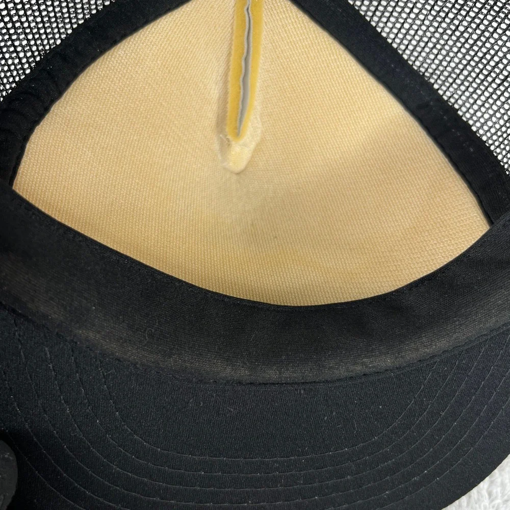 Vintage 1987 Pine Ridge Enduro Trucker Hat Black Motocross Racing Mesh Snapback